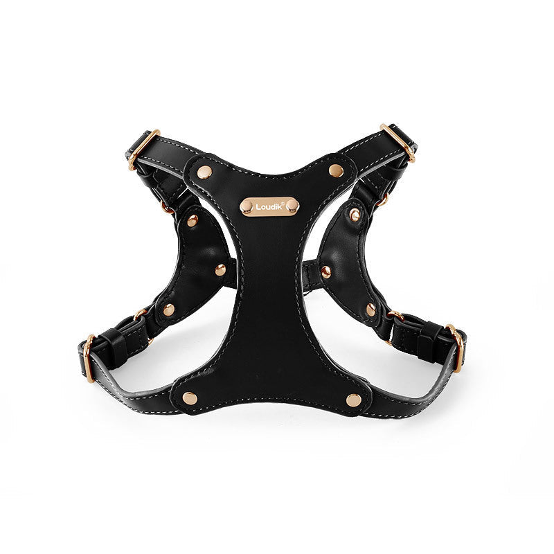 HKM-125139 Leather Dog Chest Harness in Various Colors and Sizes