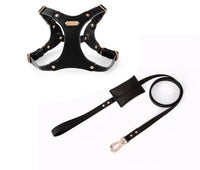 HKM-125139 Leather Dog Chest Harness in Various Colors and Sizes