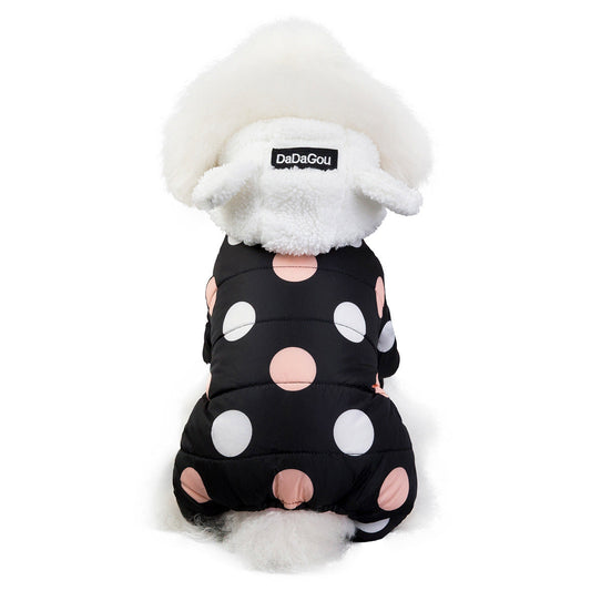 HKM-574547 Cotton Casual Coat with Big Polka Dots for All Genders