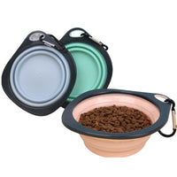 HKM-022867 Portable Candy Color Dog Folding Bowl for Travel, Pet Feeding, and Water Drinking Cup for Small and Large Animals
