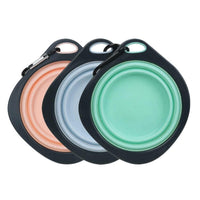 HKM-022867 Portable Candy Color Dog Folding Bowl for Travel, Pet Feeding, and Water Drinking Cup for Small and Large Animals