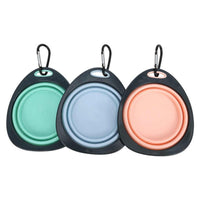 HKM-022867 Portable Candy Color Dog Folding Bowl for Travel, Pet Feeding, and Water Drinking Cup for Small and Large Animals