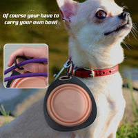 HKM-022867 Portable Candy Color Dog Folding Bowl for Travel, Pet Feeding, and Water Drinking Cup for Small and Large Animals