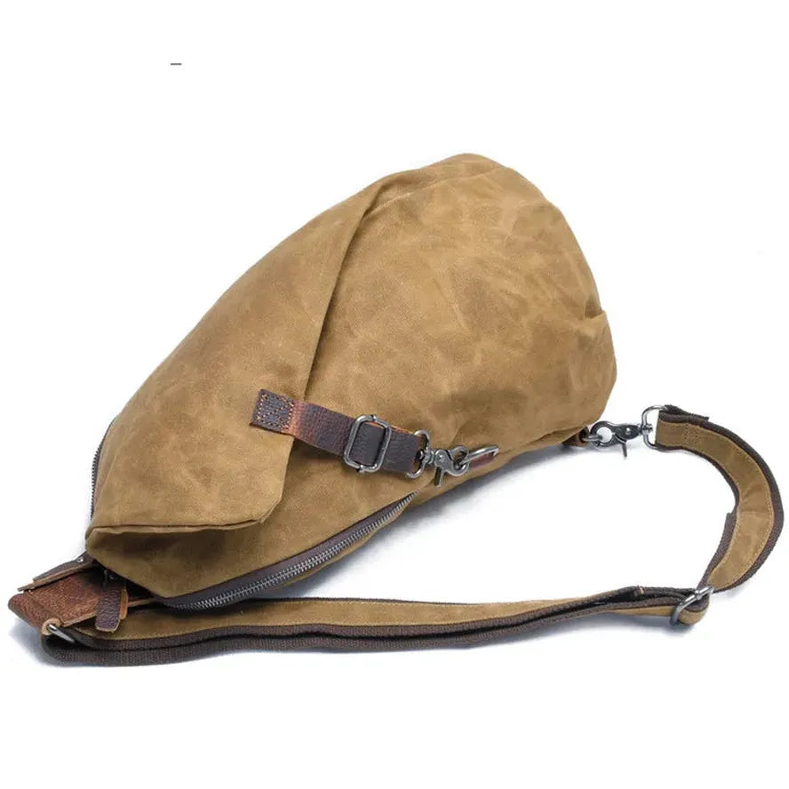 HKM-434707 Canvas Large Capacity Outdoor Waist Bag for Men