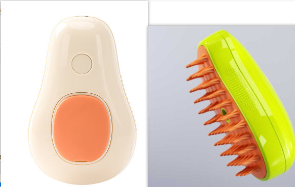 HKM-398675 Electric Self-Cleaning Avocado-Shaped Grooming Brush with Steam for Cats and Dogs