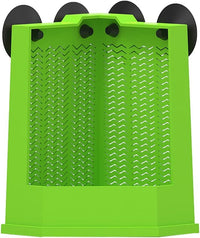 HKM-181907 Wall-Mounted Bearded Dragon Feeder with Suction Cups - Corner Reptile Feeding Dish for Lizards, Iguanas, and Geckos