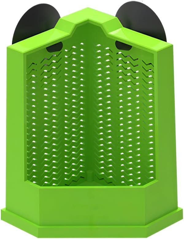 JMT-060042 Wall-Mounted Bearded Dragon Feeder with Suction Cups - Corner Reptile Feeding Dish for Lizards, Iguanas, and Geckos