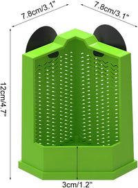 HKM-181907 Wall-Mounted Bearded Dragon Feeder with Suction Cups - Corner Reptile Feeding Dish for Lizards, Iguanas, and Geckos
