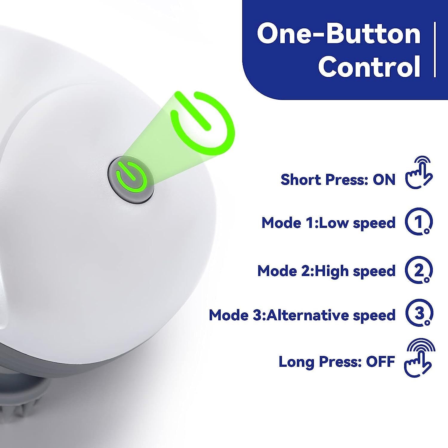 HKM-987795 Electric Pet Massager for Cats and Dogs | Deep Tissue Tension Relief Tool with 4 Rotating Heads & Rechargeable Design