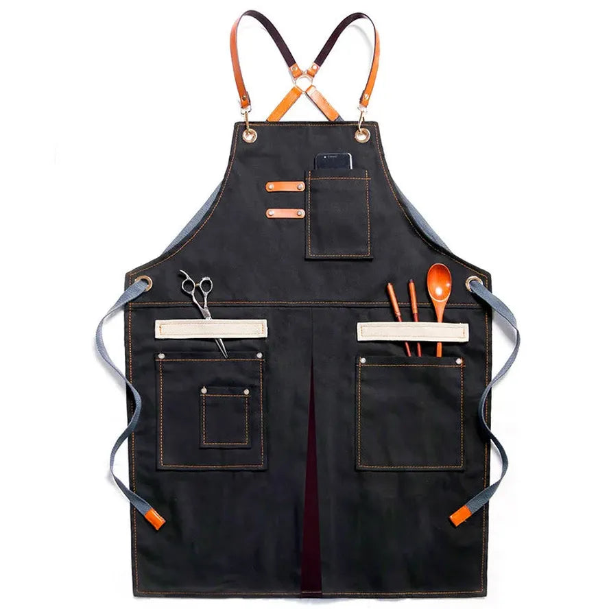 KTX-553427 Stylish Eco-Friendly Cowboy Apron for Hairdressers, Baristas, and Florists
