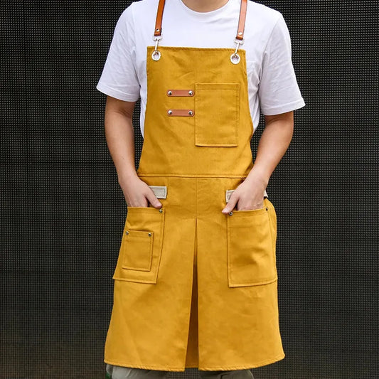 KTX-553427 Stylish Eco-Friendly Cowboy Apron for Hairdressers, Baristas, and Florists