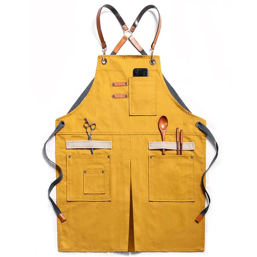 KTX-553427 Stylish Eco-Friendly Cowboy Apron for Hairdressers, Baristas, and Florists