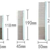 HKM-904851 Colorful Stainless Steel 1mm Dog Grooming Comb for Shedding and Detangling Pet Hair
