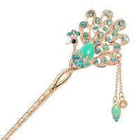 HKM-229907 Korean Bride's Fringe Hair Iron with Decorative Hairpins in Various Floral Designs