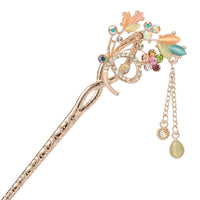 HKM-229907 Korean Bride's Fringe Hair Iron with Decorative Hairpins in Various Floral Designs