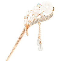 HKM-229907 Korean Bride's Fringe Hair Iron with Decorative Hairpins in Various Floral Designs