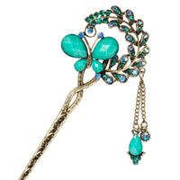 HKM-229907 Korean Bride's Fringe Hair Iron with Decorative Hairpins in Various Floral Designs