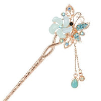 HKM-229907 Korean Bride's Fringe Hair Iron with Decorative Hairpins in Various Floral Designs