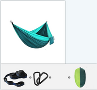 HKM-022547 Portable Double Backpacking Hammock - Nylon Parachute for Outdoor Adventures