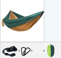 HKM-022547 Portable Double Backpacking Hammock - Nylon Parachute for Outdoor Adventures