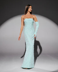 HKM-843411 Elegant Green Maxi Dress for Women - Style EZ25141