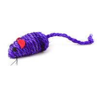 HKM-872211 Durable Sisal Mouse Toy for Cats – Random Color, 7cm Length, 3cm Diameter
