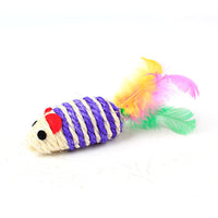 HKM-872211 Durable Sisal Mouse Toy for Cats – Random Color, 7cm Length, 3cm Diameter