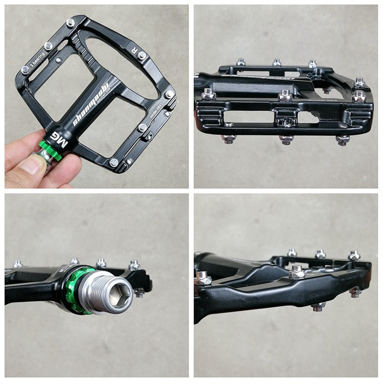 HKM-671315 Lightweight Magnesium Alloy Bicycle Pedals with 3-Bearing System