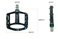 HKM-671315 Lightweight Magnesium Alloy Bicycle Pedals with 3-Bearing System