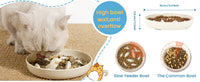 HKM-456403 Whale-Shaped Cat Slow Feeding Bowl with Non-Slip Base for Healthy Eating and Spill Prevention
