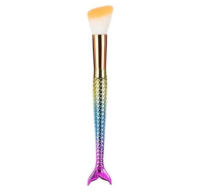 HKM-196627 Mermaid Multicolor Makeup Brush Set for Powder and Eye Shadow Application