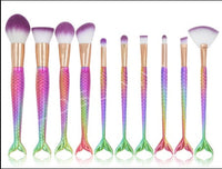 HKM-196627 Mermaid Multicolor Makeup Brush Set for Powder and Eye Shadow Application