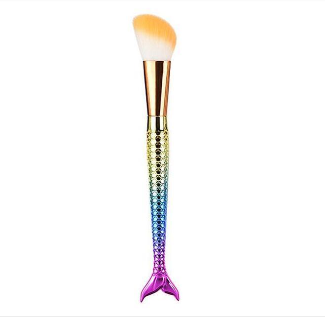 HKM-196627 Mermaid Multicolor Makeup Brush Set for Powder and Eye Shadow Application