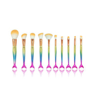 HKM-196627 Mermaid Multicolor Makeup Brush Set for Powder and Eye Shadow Application