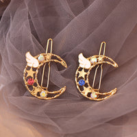 HKM-703315 Moon and Star Colored Diamond Hairpin Collection
