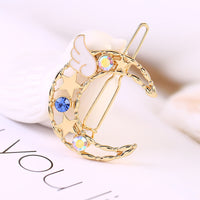 HKM-703315 Moon and Star Colored Diamond Hairpin Collection