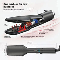 HKM-664787 Two-in-One Hair Dryer and Straightener for Wet and Dry Use - 300W Dual-Function Electric Styling Tool