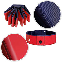 HKM-786131 Foldable Portable Pet Bath Pool for Dogs and Cats - Easy Storage and Quick Setup, Slip-Resistant PVC Material