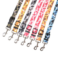 HKM-921619 Blue Camouflage Pet Retractable Safety Rope - 2.5m Polyester Fiber Traction Lead