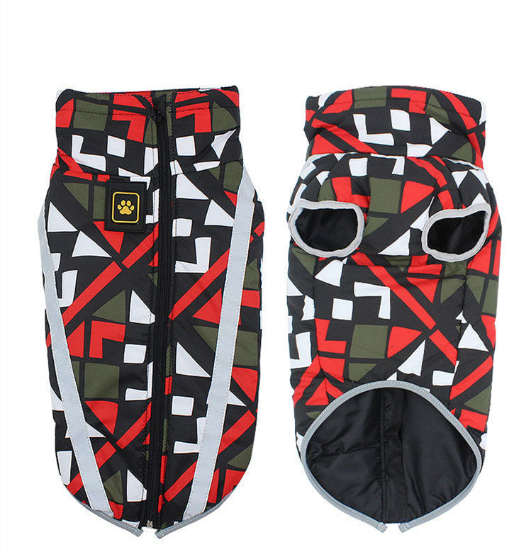 HKM-308435 Warm Thick Dog Coats for Large Breeds - Casual Pet Jackets in Various Colors and Sizes