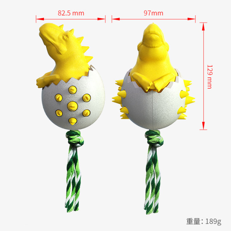 HKM-295059 Durable Rubber Dog Chew Toy with Rope for Aggressive Chewers - Interactive Fetch Tool