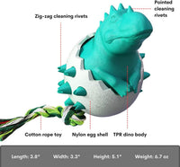 HKM-295059 Durable Rubber Dog Chew Toy with Rope for Aggressive Chewers - Interactive Fetch Tool