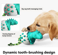 HKM-295059 Durable Rubber Dog Chew Toy with Rope for Aggressive Chewers - Interactive Fetch Tool