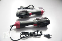HKM-630867 Three-in-One Hot Air Comb for Easy Hair Drying, Curling, and Straightening in Pink, 1000W with 360-Degree Rotating Power Cord