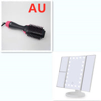 HKM-630867 Three-in-One Hot Air Comb for Easy Hair Drying, Curling, and Straightening in Pink, 1000W with 360-Degree Rotating Power Cord