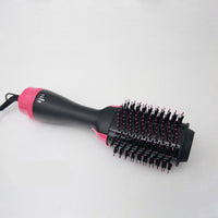 HKM-630867 Three-in-One Hot Air Comb for Easy Hair Drying, Curling, and Straightening in Pink, 1000W with 360-Degree Rotating Power Cord