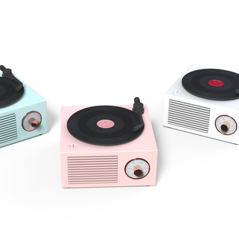 KTX-003731 Bluetooth Vinyl Record Player with Speaker - 5W Output, 1000mAh Battery, 60Hz-15KHz Frequency Range, 10m Bluetooth Range