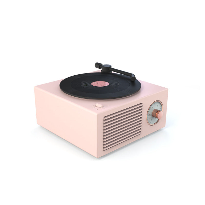 KTX-003731 Bluetooth Vinyl Record Player with Speaker - 5W Output, 1000mAh Battery, 60Hz-15KHz Frequency Range, 10m Bluetooth Range