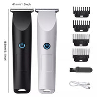 HKM-629203 Rechargeable Men's Electric Beard Trimmer with R-shaped Blade for Safe Shaving