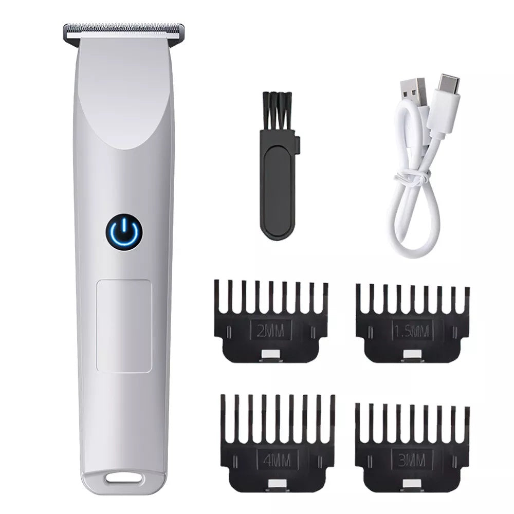 HKM-629203 Rechargeable Men's Electric Beard Trimmer with R-shaped Blade for Safe Shaving